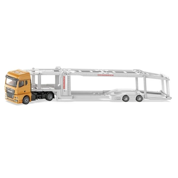 SIKU 3944 SUPER MAN Autotransporter, Modellfahrzeug (gelb/silber)