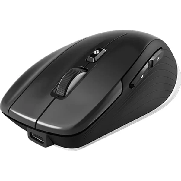 3DConnexion CadMouse Compact Wireless, Maus (schwarz/silber, inkl. Transporttasche)