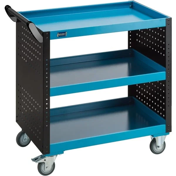 Hazet Servicewagen Assistent 167-3S, Werkzeugwagen (blau/schwarz, mit seitlichen Lochwänden)