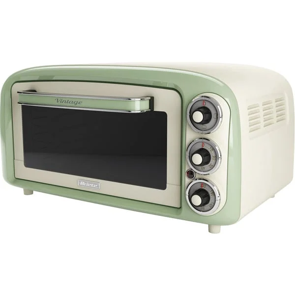 Ariete Mini-Backofen Vintage Green (weiß/hellgrün, 1.380 Watt, 18 Liter)
