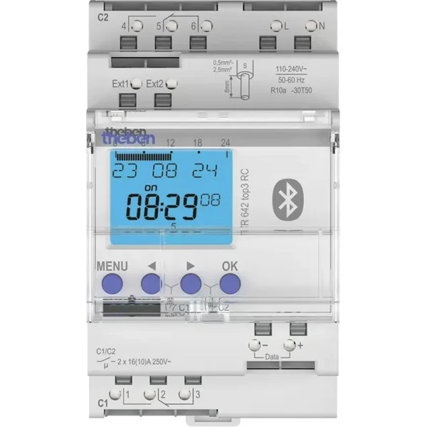 Theben TR 642 top3 BLE RC, Zeitschaltuhr (Jahres- und Astro-Programm, Integriertes BLE-Modul)