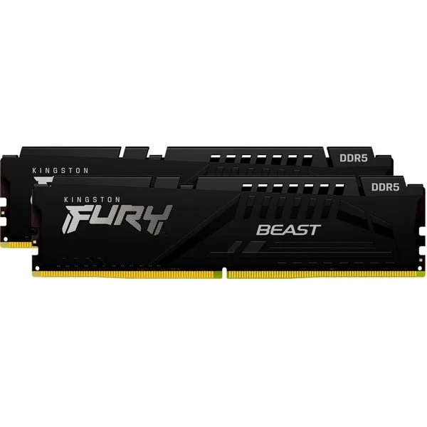 Kingston FURY DIMM 64 GB DDR5-6400 (2x 32 GB) Dual-Kit, Arbeitsspeicher (schwarz, KF564C32BBEK2-64, FURY Beast, INTEL XMP, AMD EXPO)