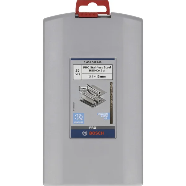 Bosch Professional PRO Stainless Steel HSS-Co Metallbohrer-Satz, 25-teilig