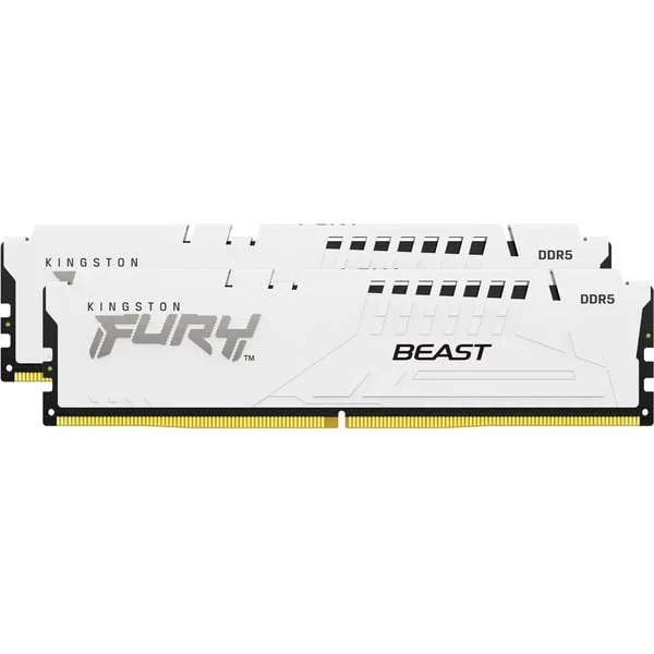 Kingston FURY DIMM 64 GB DDR5-6000 (2x 32 GB) Dual-Kit, Arbeitsspeicher (weiß, KF560C30BWEK2-64, Fury Beast, INTEL XMP, AMD EXPO)