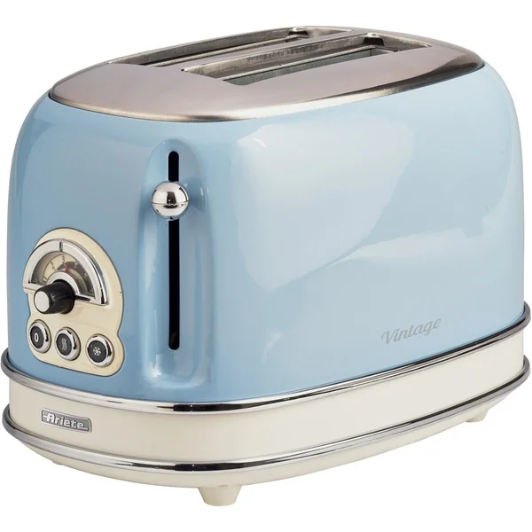 Ariete Vintage Toaster 155 (hellblau, 810 Watt, für 2 Scheiben Toast)