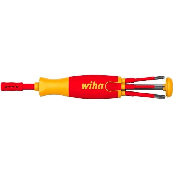 Wiha Schraubendreher mit Bit Magazin LiftUp electric (rot/gelb, 7-teilig)