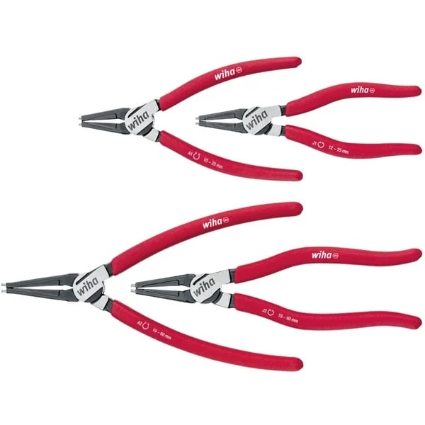 Wiha Sicherungsringzangen-Set Classic, mit MagicTips (rot, 4-teilig)