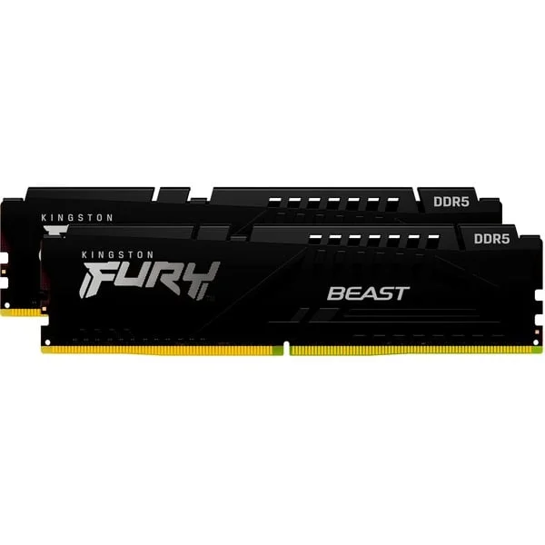Kingston FURY DIMM 64 GB DDR5-6000 (2x 32 GB) Dual-Kit, Arbeitsspeicher (schwarz, KF560C30BBEK2-64, Fury Beast, INTEL XMP, AMD EXPO)