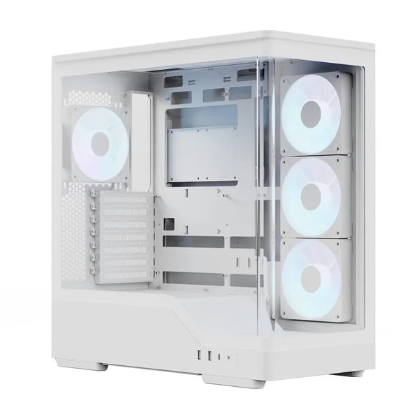 Aerocool P500A-WT-v1, Tower-Gehäuse (weiß, Tempered Glass x 2)