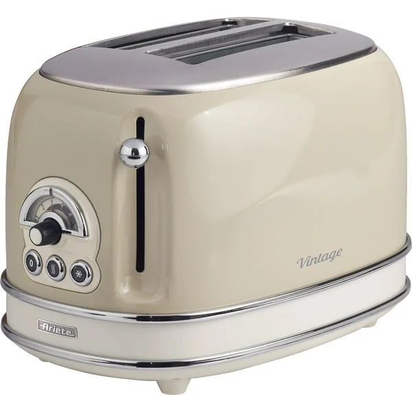 Ariete Vintage Toaster 155 (beige, 810 Watt, für 2 Scheiben Toast)