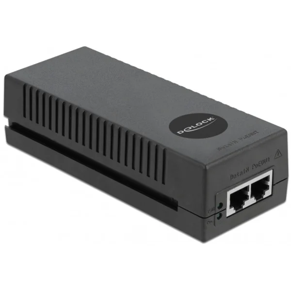 DeLOCK 10 Gigabit PoE+ Injektor 802.3at 30 W, PoE-Injektor (schwarz)
