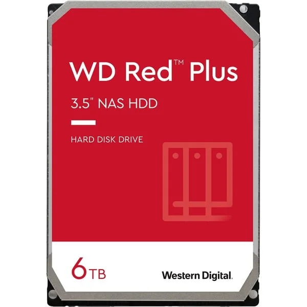 WD Red Plus NAS-Festplatte 6 TB (SATA 6 Gb/s, 3,5", 24/7)