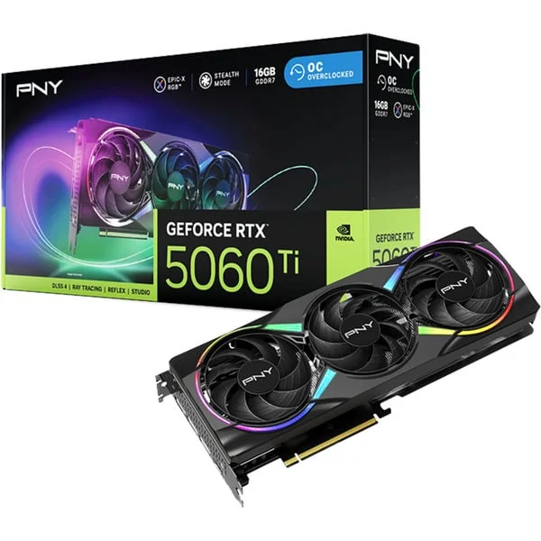 PNY GeForce RTX 5060 Ti ARGB OC 16GB, Grafikkarte (DLSS 5, 3x DisplayPort, 1x HDMI 2.1)