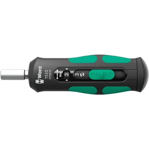 Wera Drehmoment-Schraubendreher 7510 Kraftform Safe-Torque Speed (schwarz/grün, 1/4" Sechskant, 1-3 Nm)