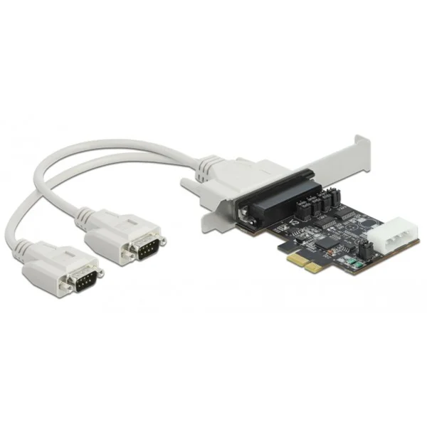 DeLOCK PCIe > 2x Seriell RS-232 mit 5V/12V, Schnittstellenkarte
