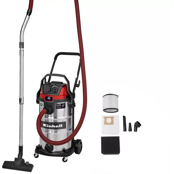 EINHELL TE-VC 4090 SACL, Nass-/Trockensauger (silber/rot)