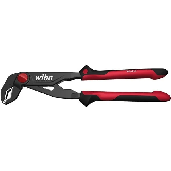 Wiha Rohr- / Wasserpumpen-Zange Industrial, mit Druckknopf (schwarz/rot, bis 2.1/2", SW 63)