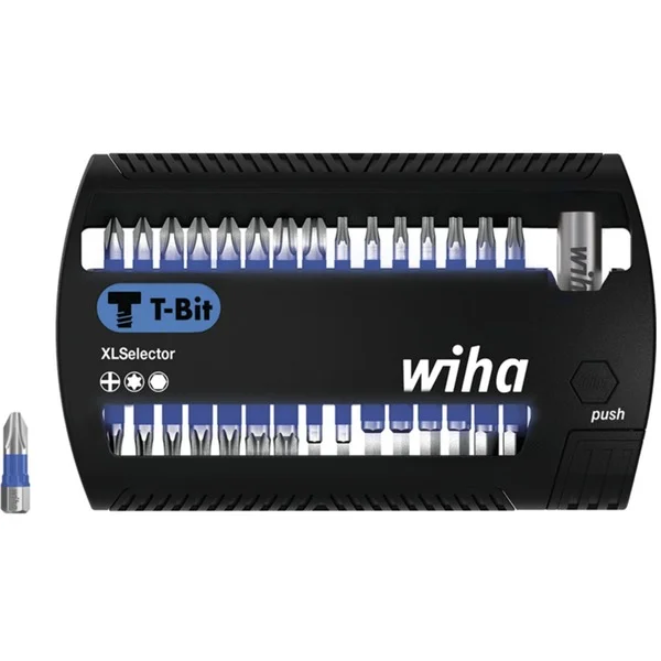 Wiha Bit-Satz XLSelector T-Bit 25mm, 31-teilig (schwarz/blau, PH / TX / H)