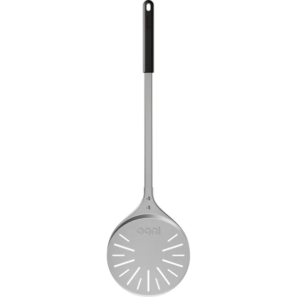 Ooni Pizzawendeheber 9", Grillbesteck (silber/schwarz, 23cm, langer Stiel)