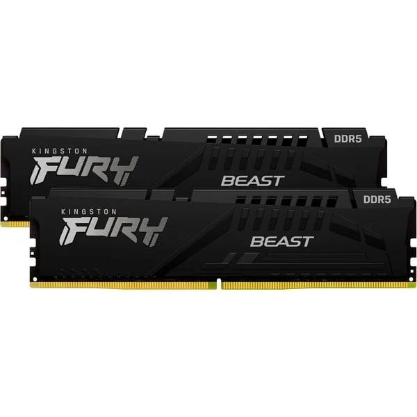Kingston FURY DIMM 32 GB DDR5-6800 (2x 16 GB) Dual-Kit, Arbeitsspeicher (schwarz, KF568C34BBEK2-32, FURY Beast, INTEL XMP, AMD EXPO)