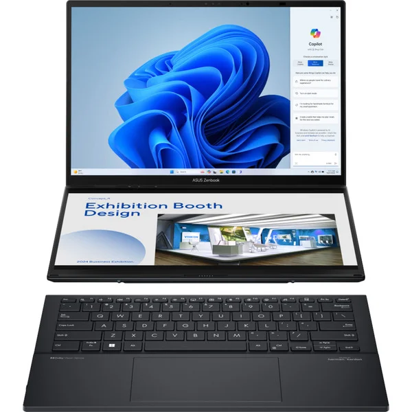 ASUS Zenbook Duo (UX8406CA-QL331W), Notebook (grau, Intel® Core™ Ultra 9 285H, Intel® Arc™ Graphics, 32 GB LPDDR5X, 1 TB (1 TB SSD), Windows 11 Home)