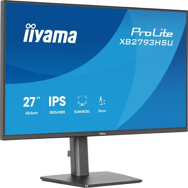 iiyama ProLite XB2793HSU-B1, LED-Monitor (68.6 cm (27 Zoll), schwarz (matt), FullHD, IPS, HDMI, DP, USB-Hub, Lautsprecher, 120Hz Panel)