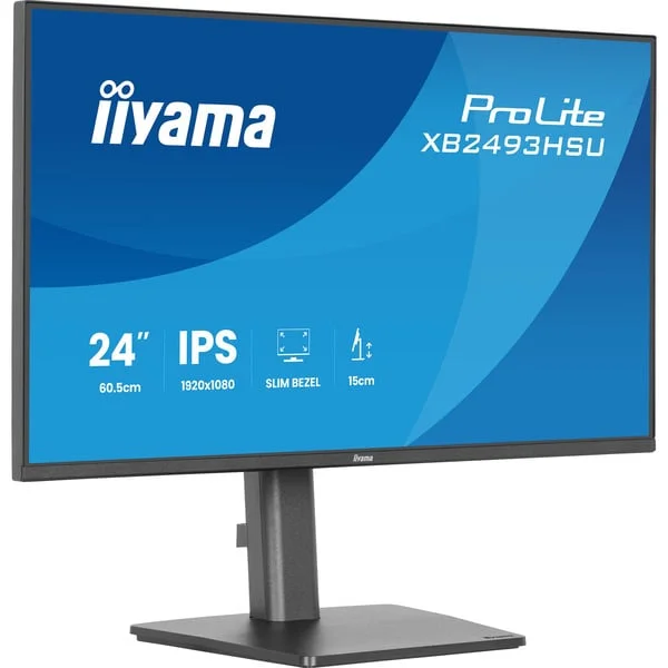 iiyama ProLite XB2493HSU-B1, LED-Monitor (60.5 cm (23.8 Zoll), schwarz (matt), FullHD, IPS, HDMI, DP, USB-Hub, Adaptive-Sync, 120Hz Panel)