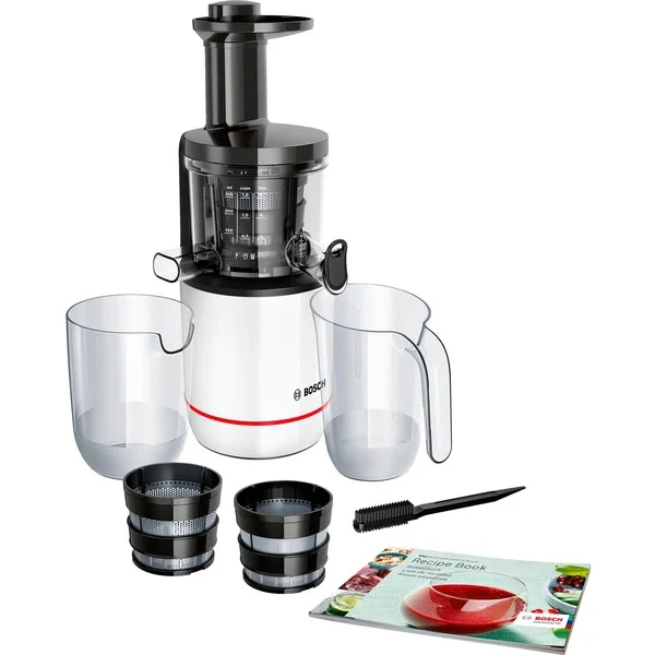 Bosch Home Slow Juicer VitaExtract, Entsafter (weiß, 150 Watt, Saftbehälter 1 Liter)