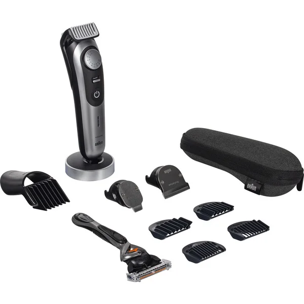 Braun Series 9 Barttrimmer BT9440, Bartschneider (chrom/schwarz, Mit 11 Barber-Tools)