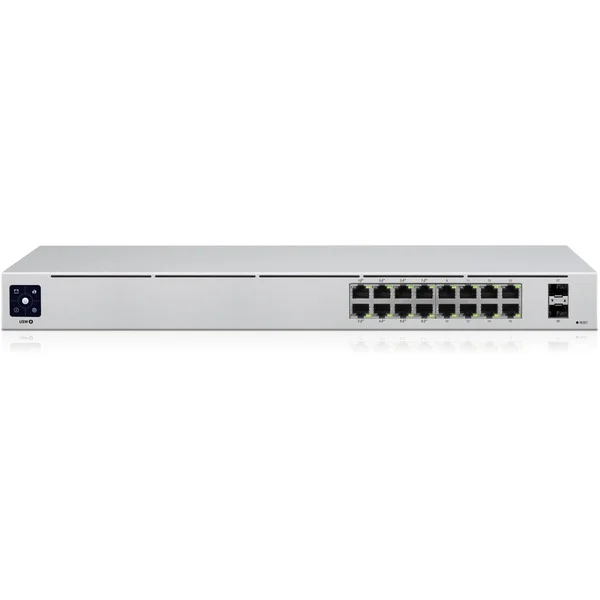 Ubiquiti USW-16-POE, Switch (grau, 42W PoE Budget)