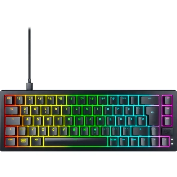 CHERRY XTRFY K5V2, Gaming-Tastatur (schwarz, DE-Layout, Cherry MX2A Silent Red)