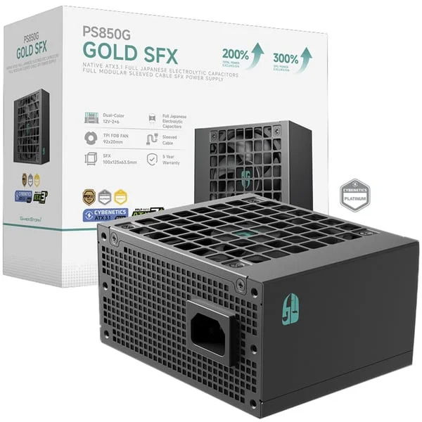 DeepCool GAMER STORM PS850G, PC-Netzteil (schwarz, 1x 12-Pin High-Power GPU, 3x PCIe, Kabelmanagement, 850 Watt)