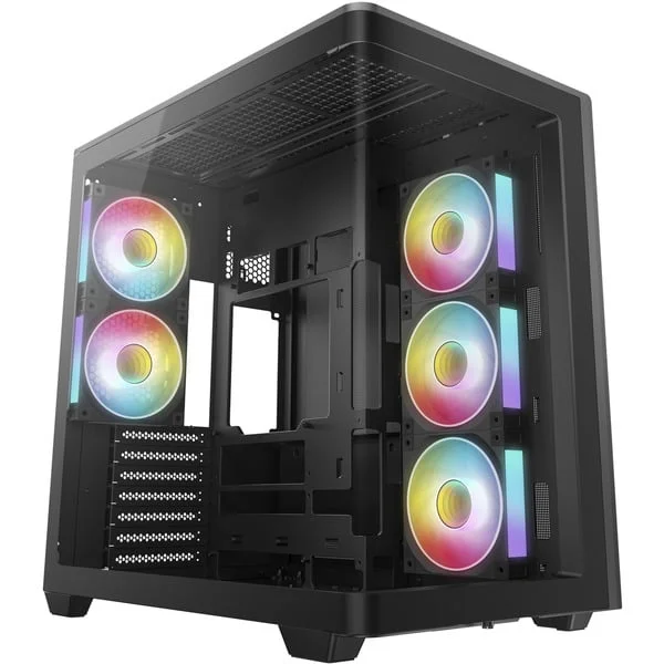 DeepCool CG590U 5F, Tower-Gehäuse (schwarz, Panorama Glass)