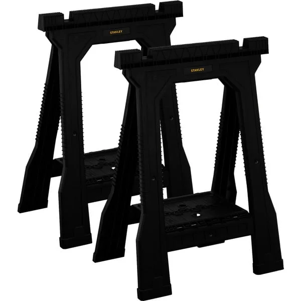 Stanley Unterstellbock Junior, Paar, Untergestell (schwarz, bis 362 kg pro Paar belastbar)