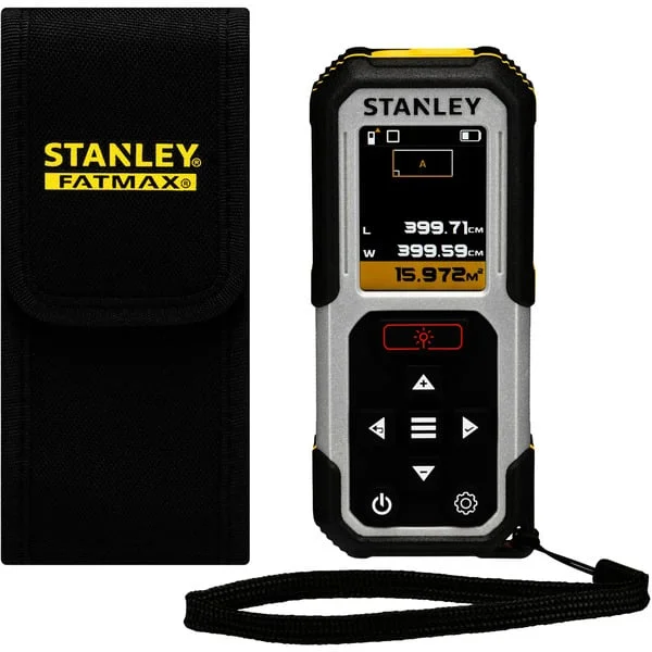 Stanley FATMAX Laser-Entfernungsmesser (schwarz/silber, Reichweite 60m)