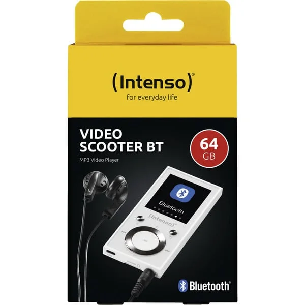 Intenso Video Scooter BT, Portable Player (weiß, 64 GB, Bluetooth)