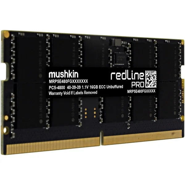 Mushkin SO-DIMM 32 GB DDR5-4800 ECC, Arbeitsspeicher (schwarz, MRP5T480FGGD32G28, Redline PRO)