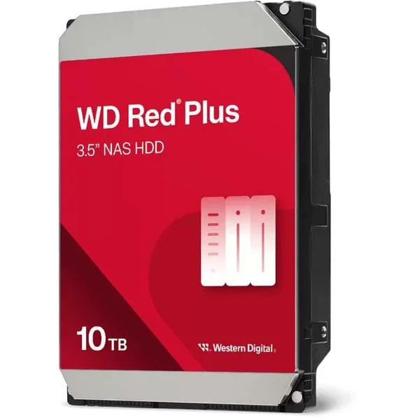 WD Red Plus NAS-Festplatte 10 TB (SATA 6 Gb/s, 3,5", 24/7)