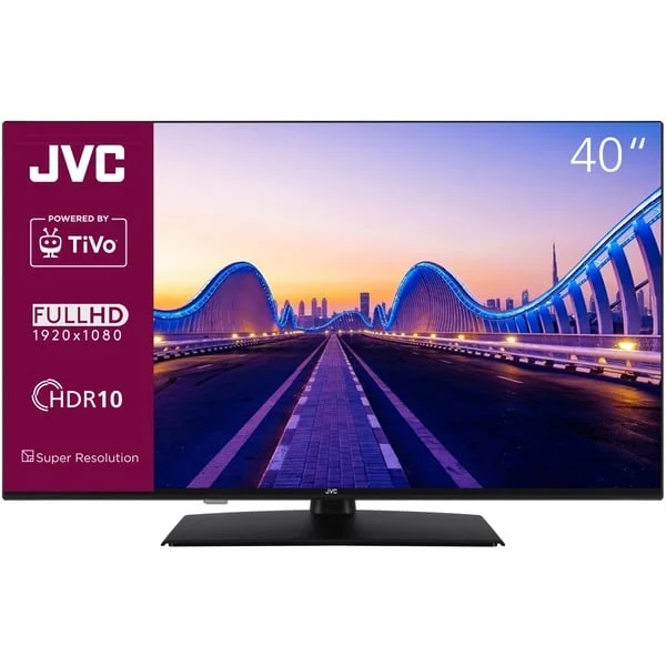 JVC LT-40VF5355, LED-Fernseher (100 cm (40 Zoll), schwarz, FullHD, Triple Tuner, Smart TV, TiVo Betriebssystem)