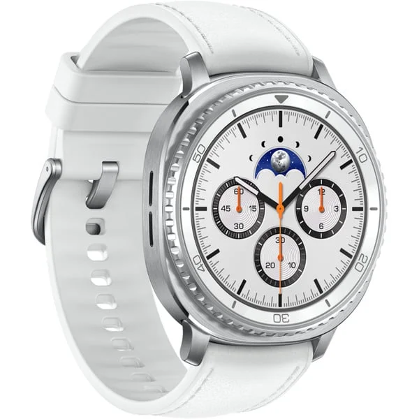 Samsung Galaxy Watch8 Classic, Smartwatch (weiß, 46mm, LTE, Hybrid-Armband)