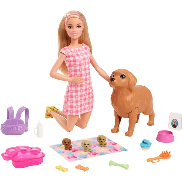 Mattel Puppe mit Hund und Welpen