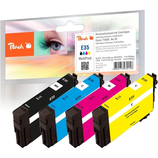 Peach Tinte Spar Pack PI200-565 (kompatibel zu Epson 35 (T3586))