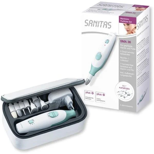 Sanitas SMA 36 Maniküre-/Pediküre-Set, Nagelpflege (weiß/hellgrün)
