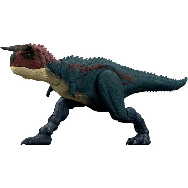 Mattel Jurassic World Charge and Chomp Carnotaurus Dinosaurier Spielzeug, Elektrohaustier