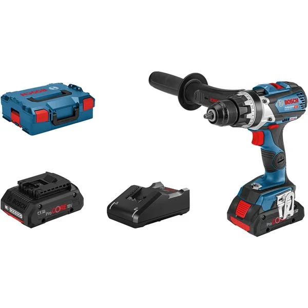 Bosch Professional Akku-Bohrschrauber GSR 18V-110 C Professional, 18Volt (blau/schwarz, 2x Akku ProCORE18V 4,0Ah, L-BOXX)