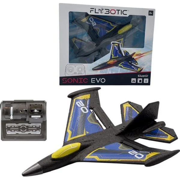 Silverlit Fernsteuerbares Zweikanal-Flugzeug Sonic Evo, RC (blau)