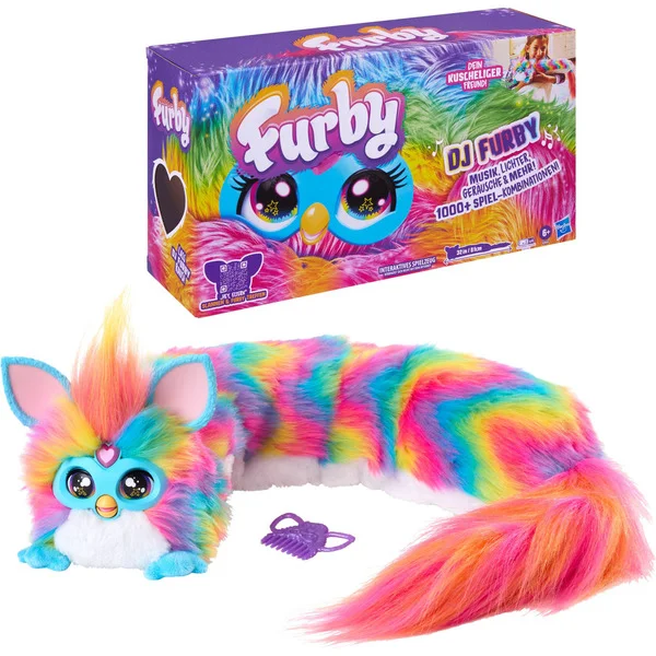 Hasbro Diskjockey Furby interaktives Plüschtier mit Musik und Spielen, Elektrohaustier