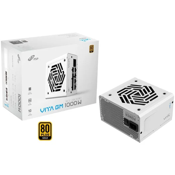 FSP VITA GM 1000W White, PC-Netzteil (weiß, 1x 12-Pin High Power GPU, 4x PCIe, Kabelmanagement, 1000 Watt)