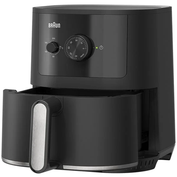 Braun Heißluftfritteuse MultiFry 3, HF 3000I (schwarz (matt), 1.500 Watt, Korb 4,3 Liter)