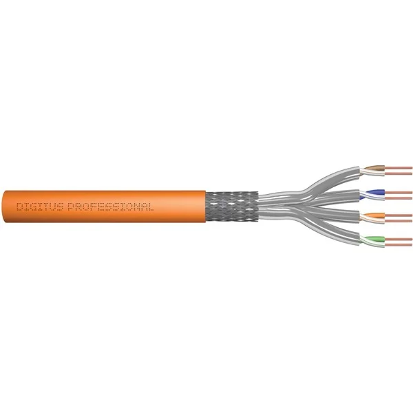 Digitus Professional Cat7 S/FTP Verlegekabel simplex, Dca (orange, 250 Meter Trommel)